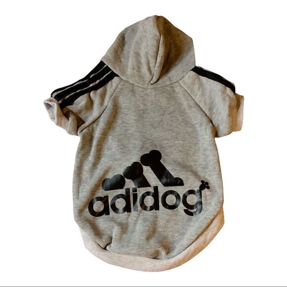 ADIDOG Gray Track Hoodie *NEW* - Picture 1 of 7